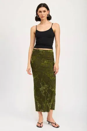 Emory Park Fitted Maxi Skirt With Slit