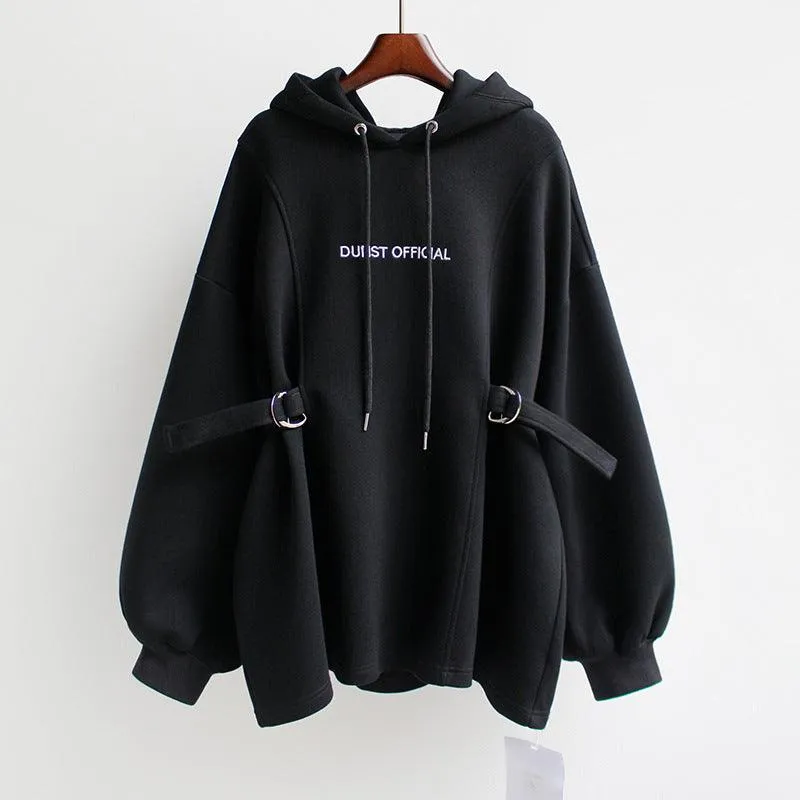 Medium Length Loose Waisted Hoodie Jacket