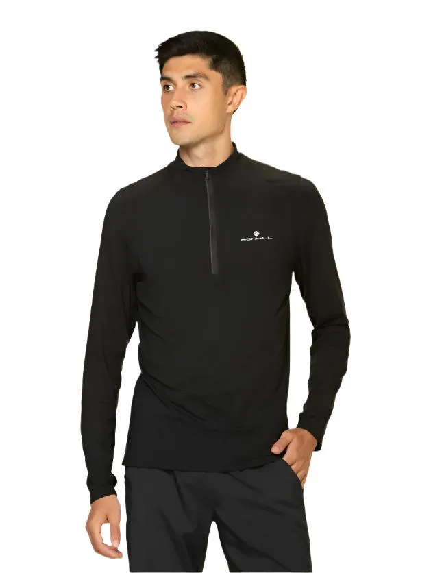 Ronhill Mens Core Thermal ½ Zip Black/Bright White