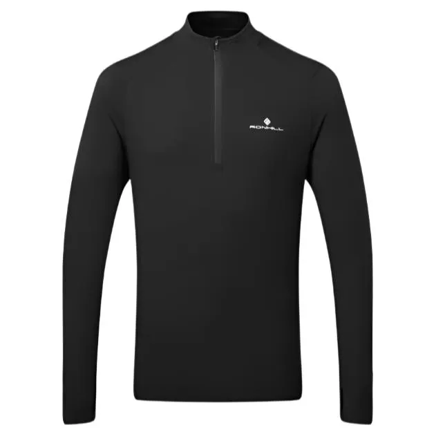 Ronhill Mens Core Thermal ½ Zip Black/Bright White