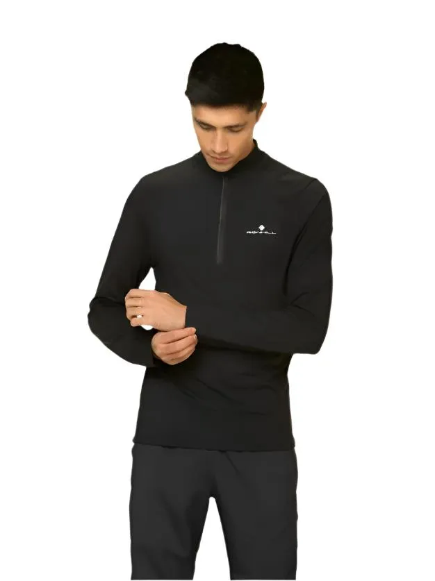 Ronhill Mens Core Thermal ½ Zip Black/Bright White