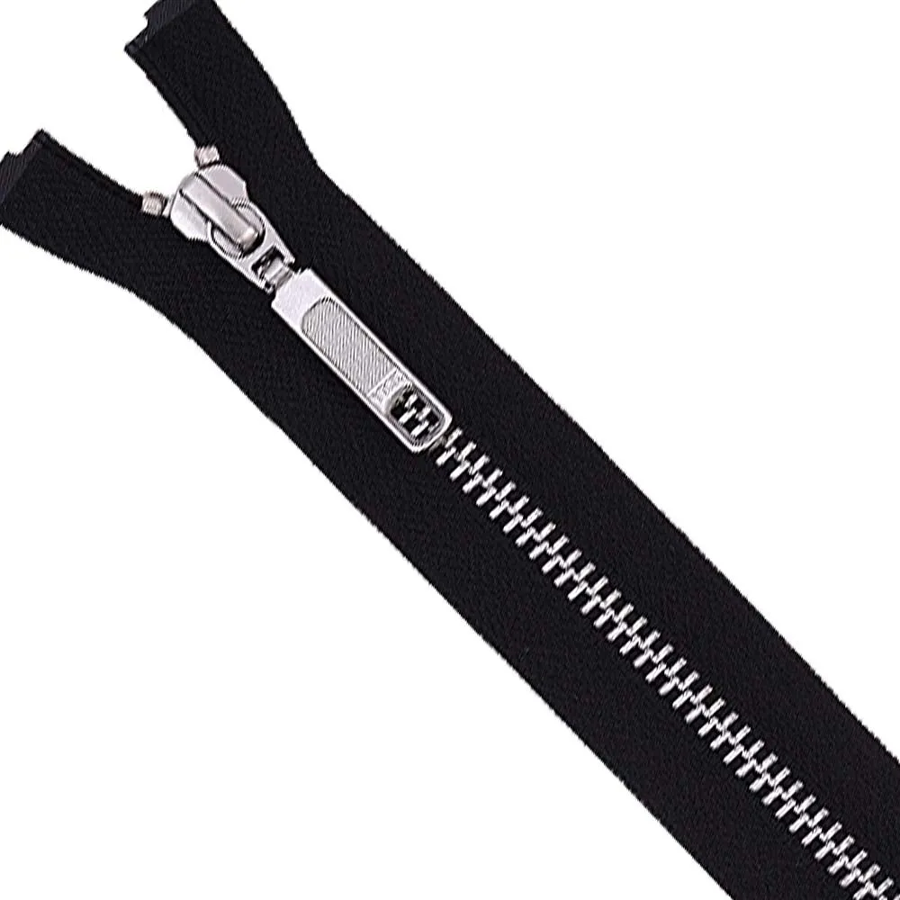 YKK- #5 Silver Open-End Metal YKK Jacket Zipper