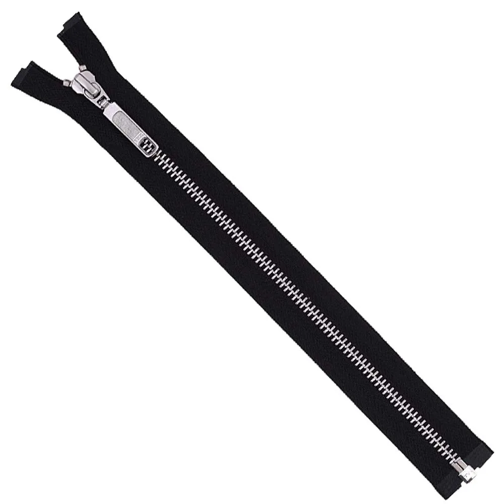YKK- #5 Silver Open-End Metal YKK Jacket Zipper