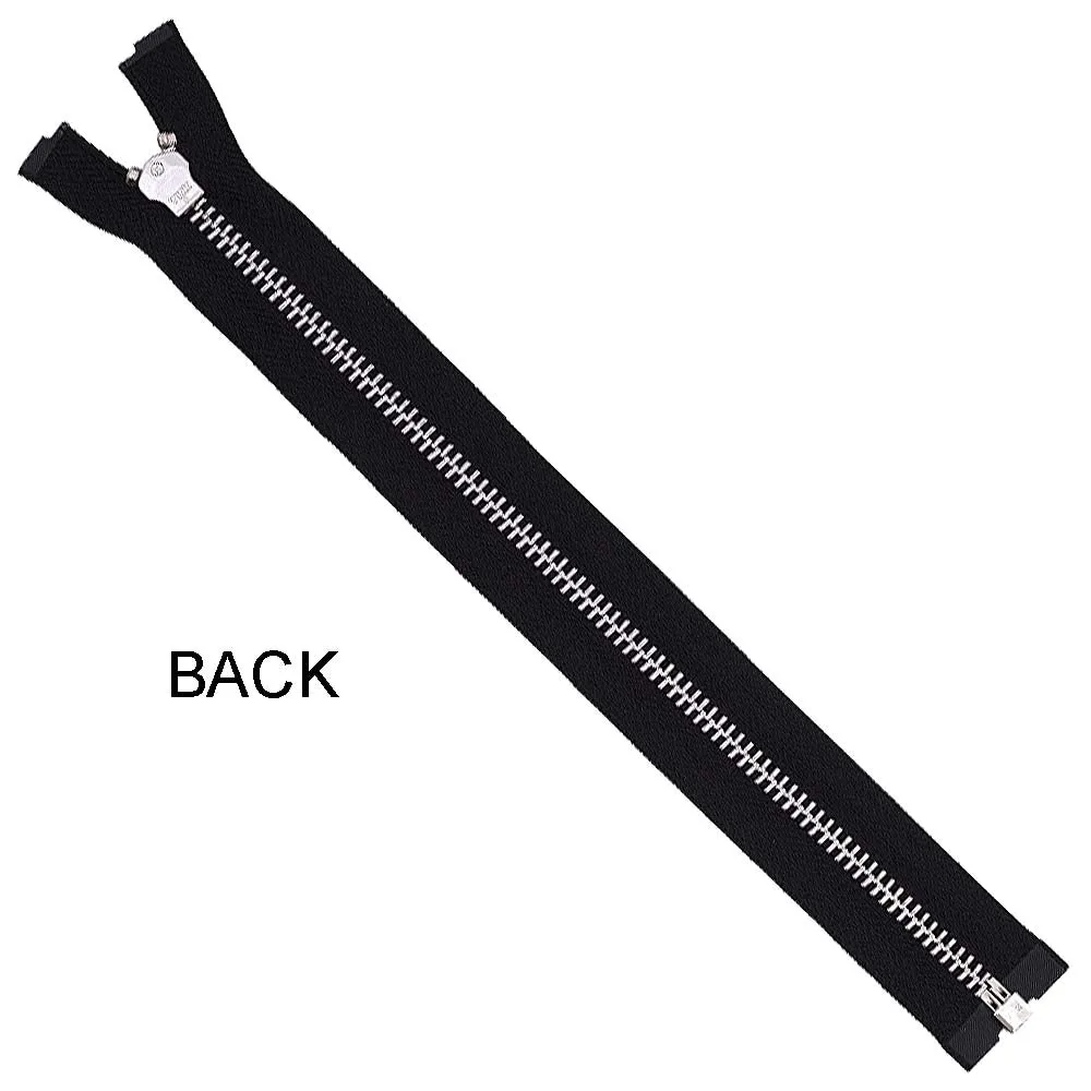YKK- #5 Silver Open-End Metal YKK Jacket Zipper